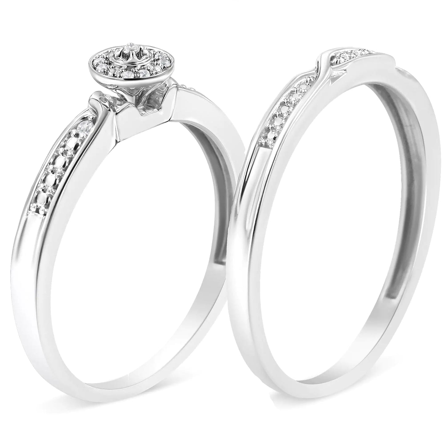 Twist Shank Bridal Set Ring and Band