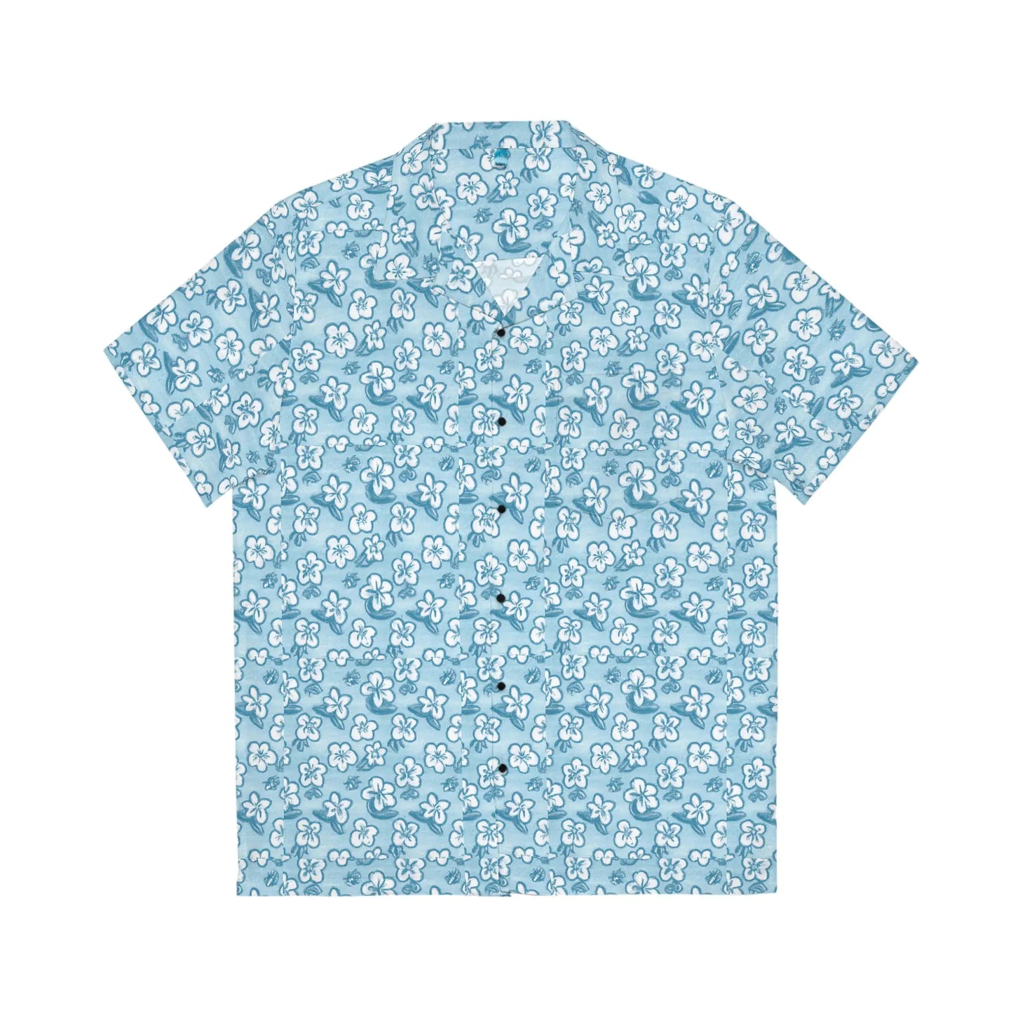 Men's Blue Tropical Flower Shirt