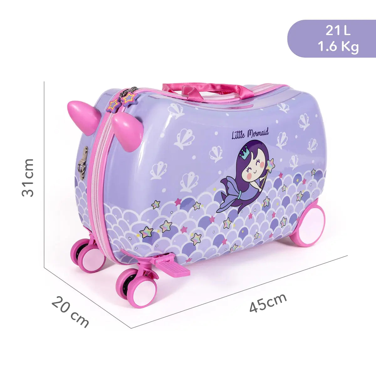 Rideable Kids Suitcase Little Mermaid