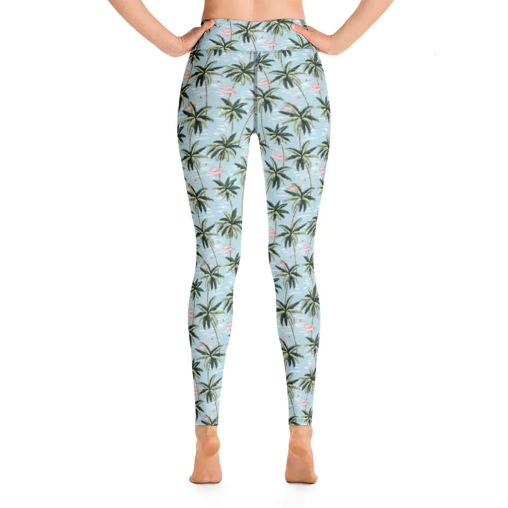 Tropical Flamingo Yoga Leggings