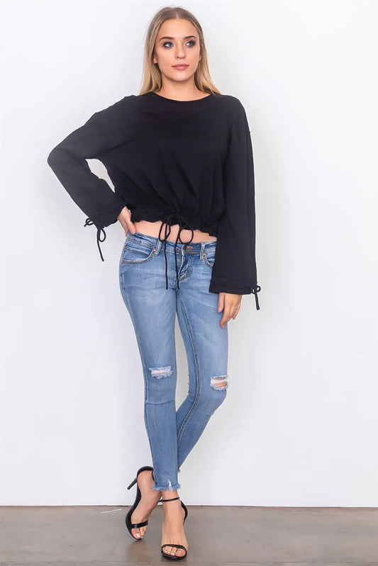 Drawstring Top - Black