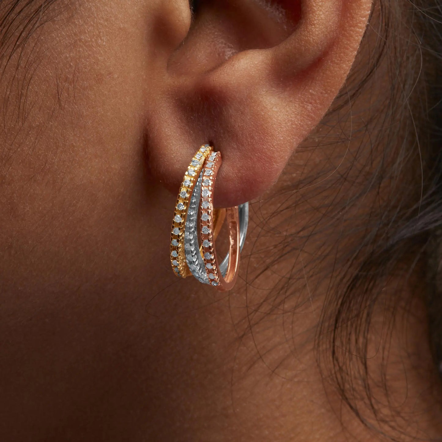 Triple Hoop Earrings