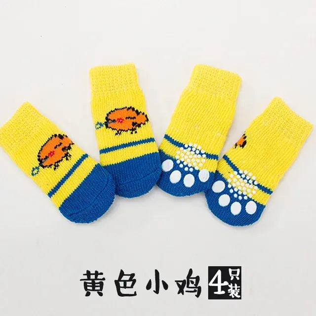 Cute Anti-Slip Dog Socks Set