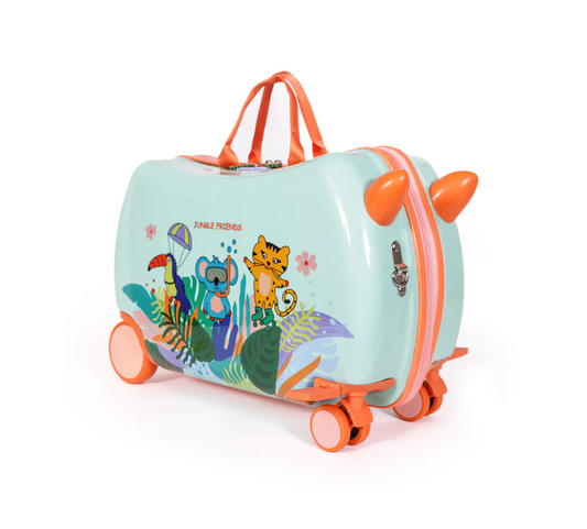 Rideable Children's Suitcase Jungle Friends