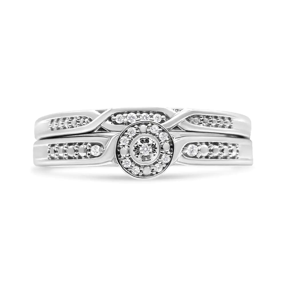 Twist Shank Bridal Set Ring and Band