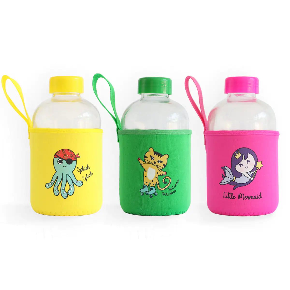 Sailor Octopus Kids Glass Water Bottles  20 oz, 600 ml