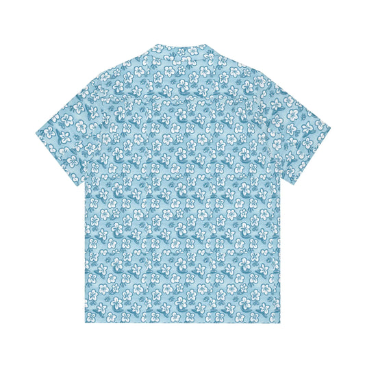 Men's Blue Tropical Flower Shirt