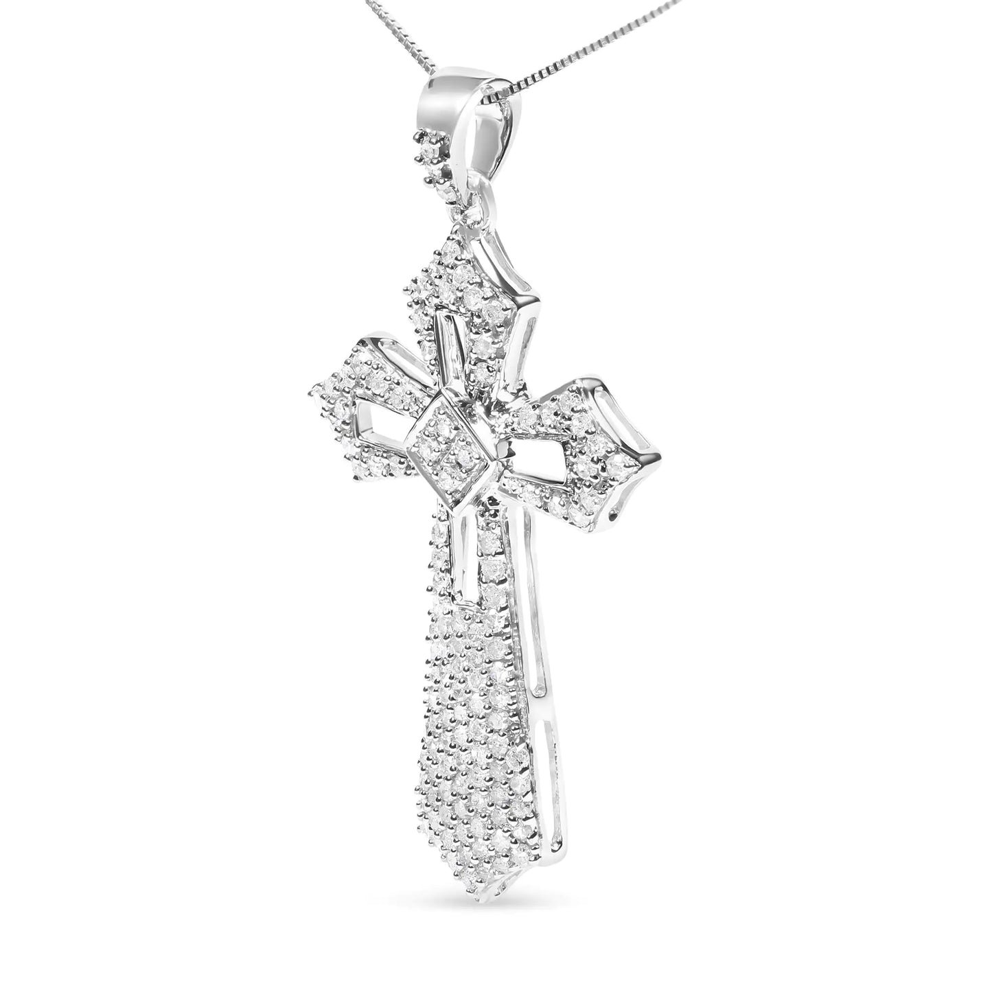 Fleur De Lis Cross Pendant Necklace