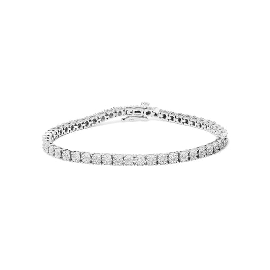 Illusion-Set Miracle Plate Tennis Bracelet