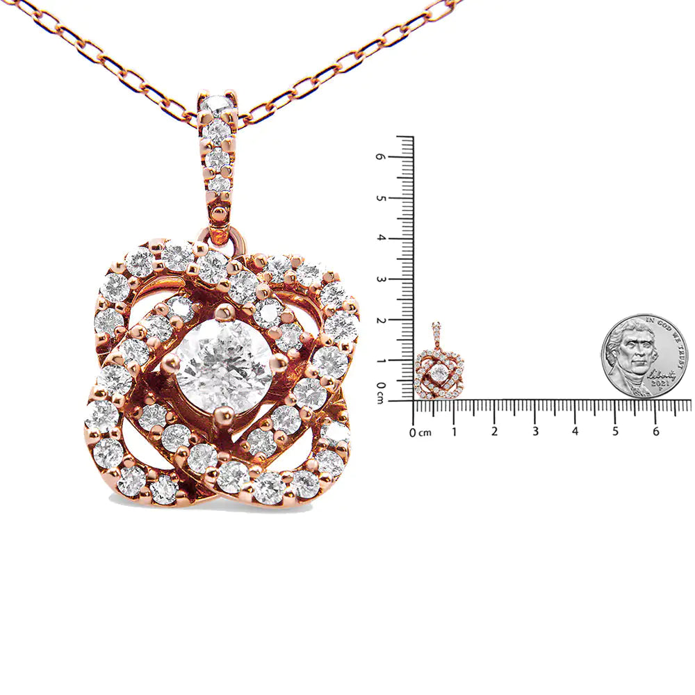 Diamond Criss Cross Infinite Pendant Necklace