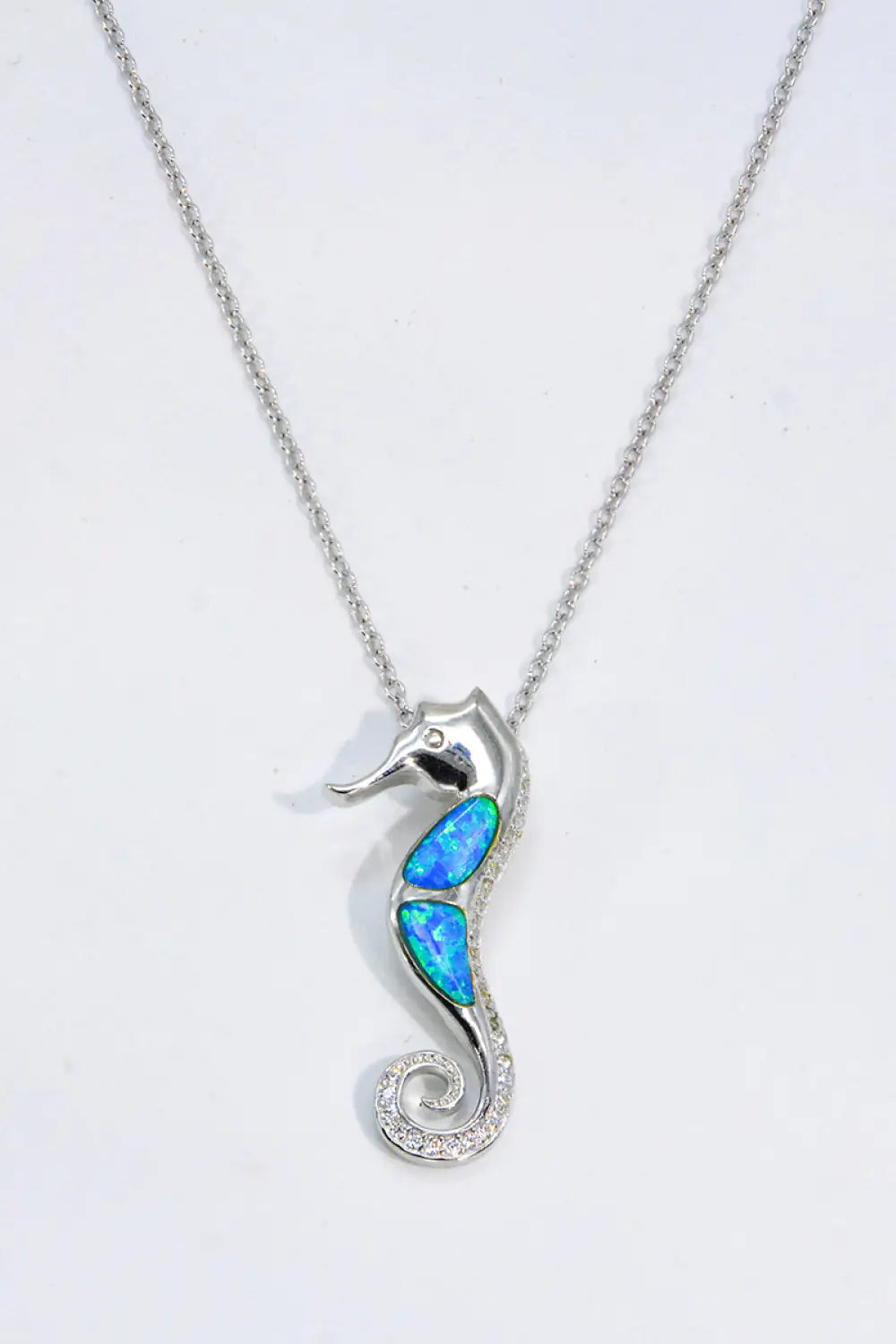 Opal Seahorse Necklace