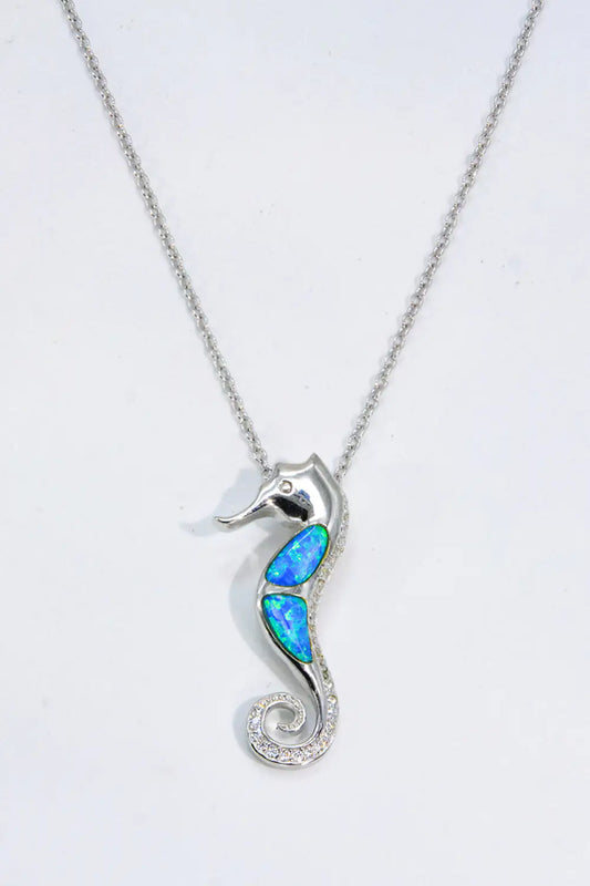 Opal Seahorse Necklace