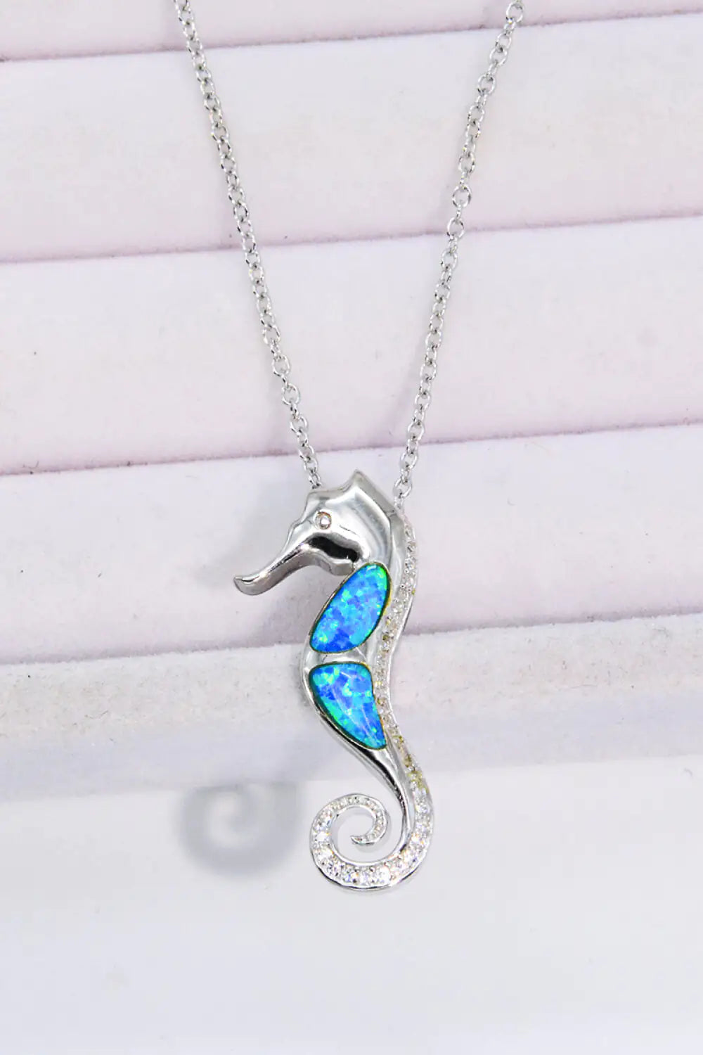 Opal Seahorse Necklace