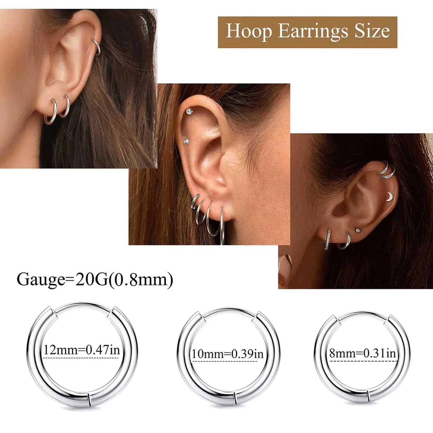 Surgical Steel Earrings Hypoallergenic