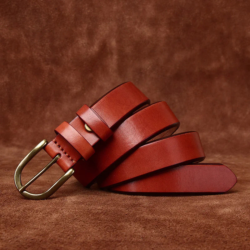 Retro Copper Buckle Men's Belt