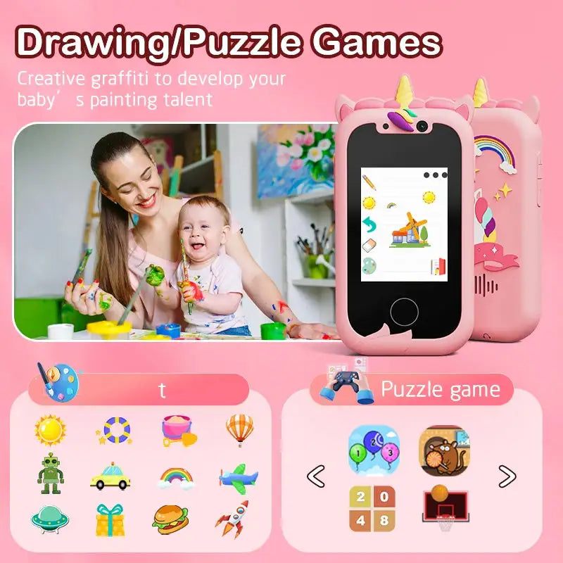 Kids Smart Phone Camera Toys Touchscreen