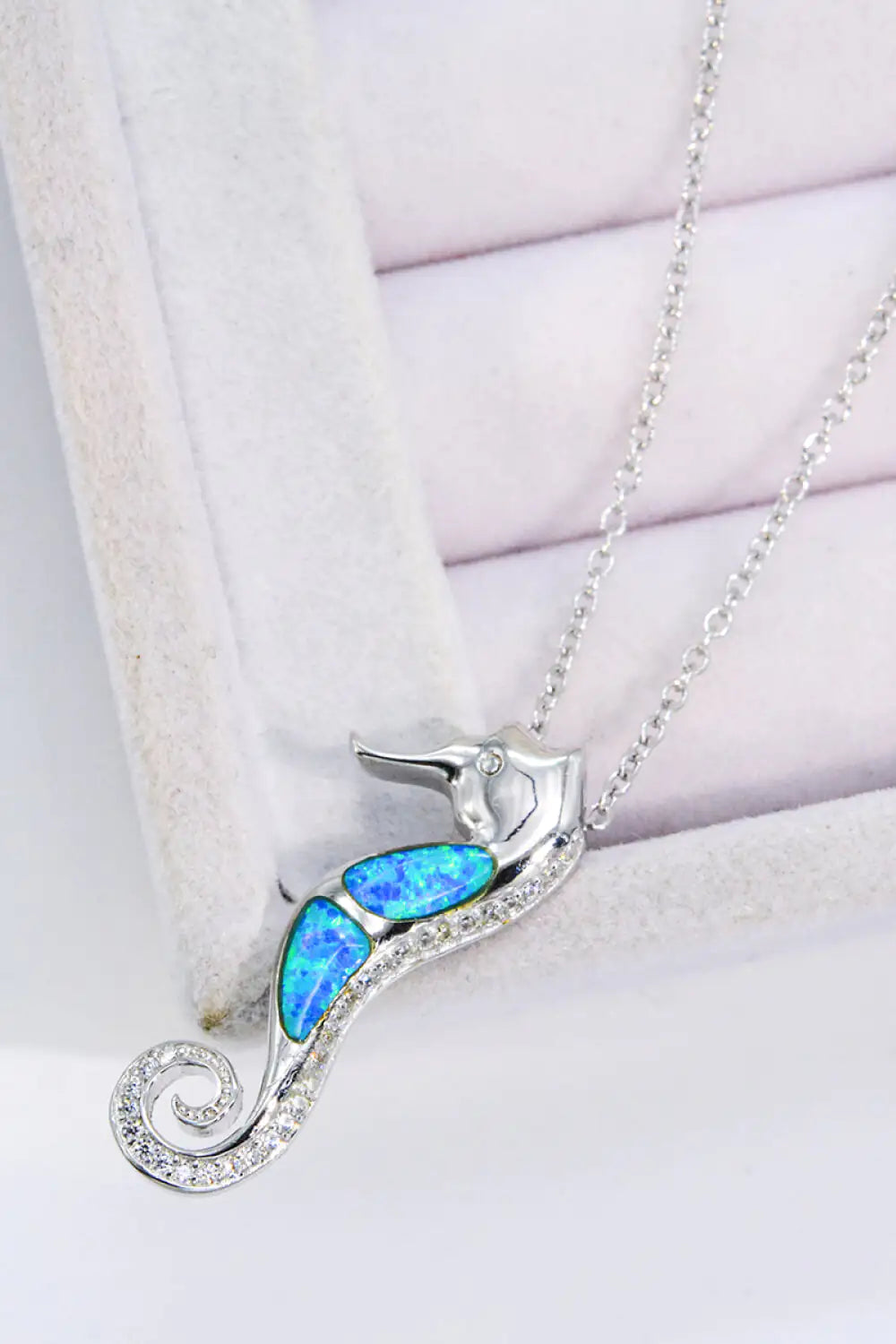 Opal Seahorse Necklace