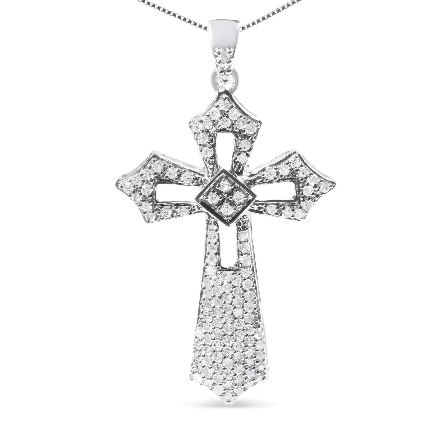 Fleur De Lis Cross Pendant Necklace