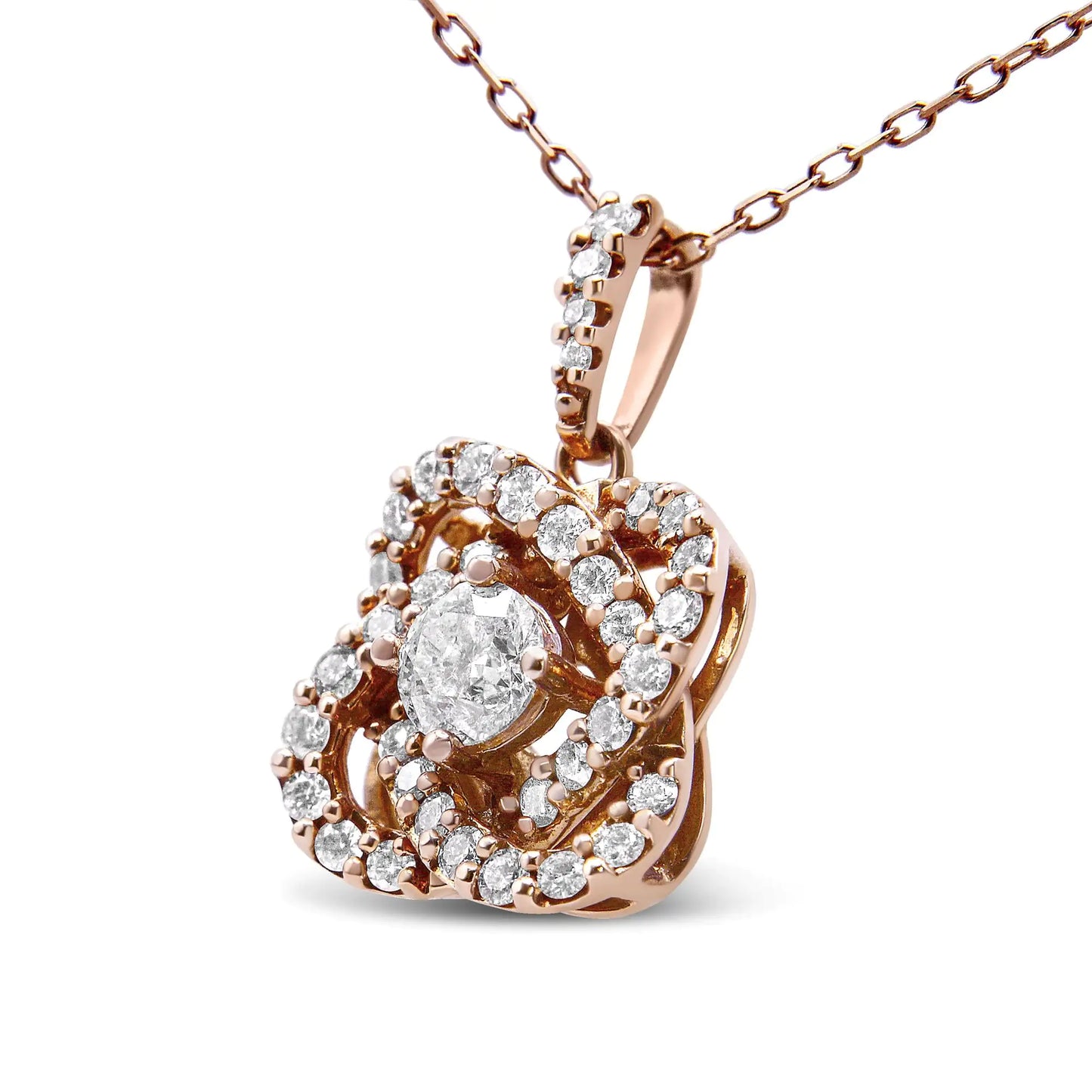 Diamond Criss Cross Infinite Pendant Necklace