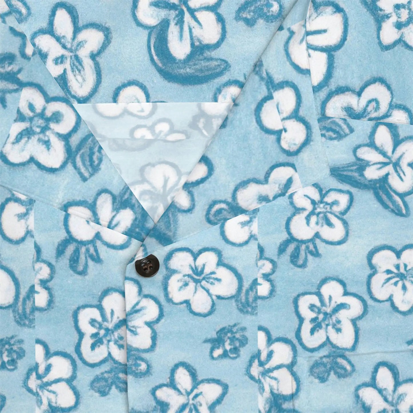 Men's Blue Tropical Flower Shirt