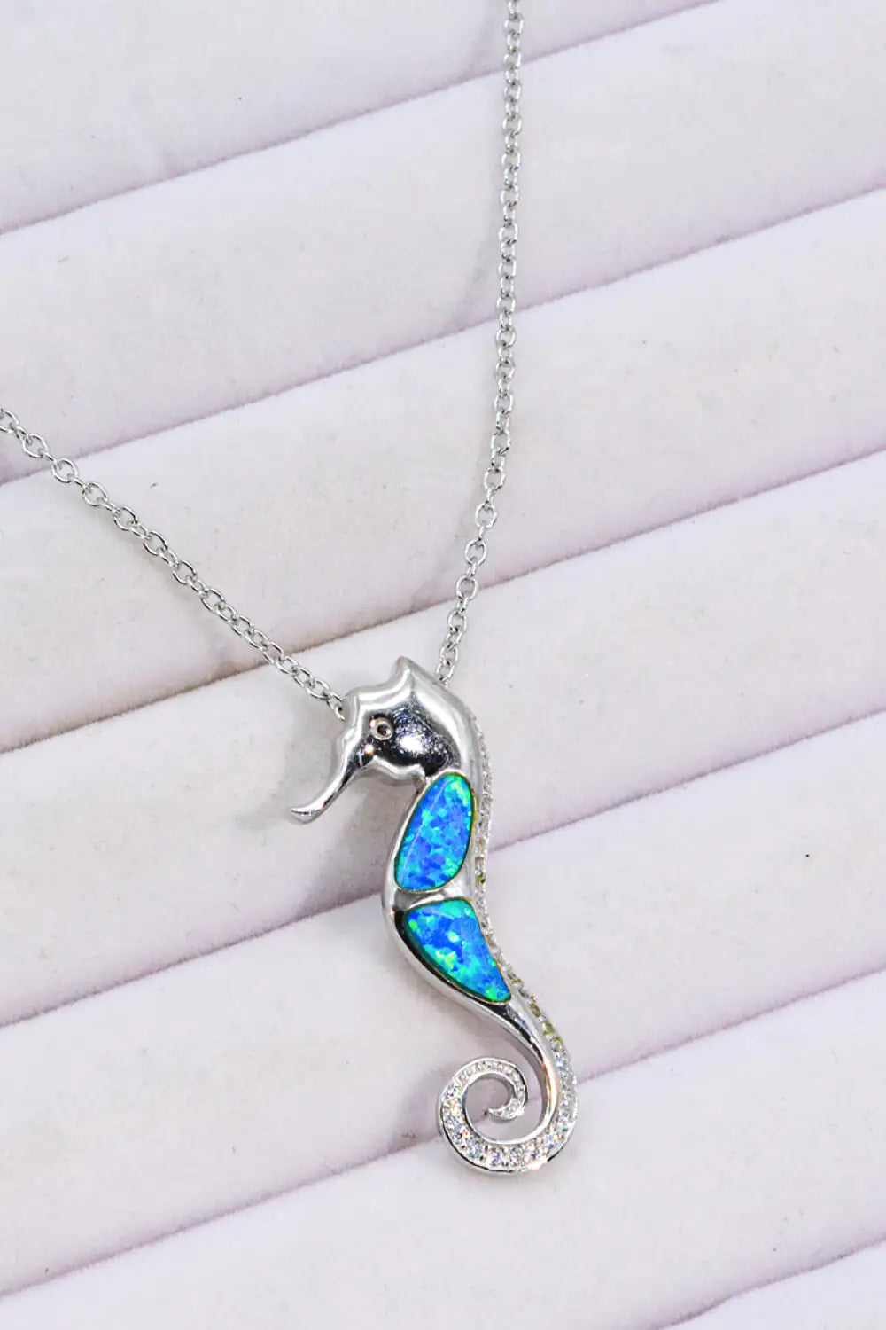 Opal Seahorse Necklace