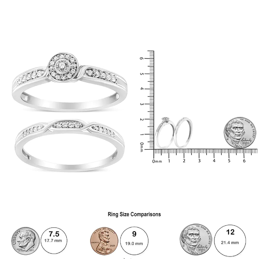 Twist Shank Bridal Set Ring and Band