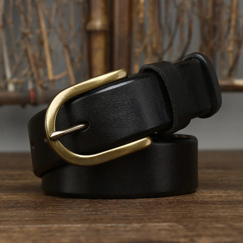 Retro Copper Buckle Men's Belt